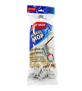 LARGE ÖRGÜLÜ İPLİ PÜSKÜL PAMUK MOP (5343)