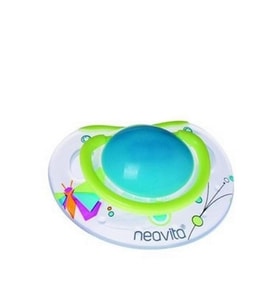 Neavita Ortodontik Silikon Emzik Desenli (BPA%0) 3 Ay+ / Mavi