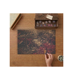 Retro - Eskimiş Binalar - Manzara Tasarımı 240 parça Ahşap Puzzle Ahşap Kutuda MP04160