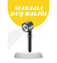 Duş Başlığı Yüksek Basınçlı Masaj Taraklı 3 Kademeli