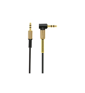 3.5mm AUX Kablo 1 Metre Stereo Ses Kablosu Araç Hoparlör AUX Kablosu (Siyah)