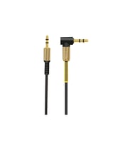 3.5mm AUX Kablo 1 Metre Stereo Ses Kablosu Araç Hoparlör AUX Kablosu (Siyah)