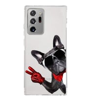 PrintiFy Samsung Galaxy Note 20 Ultra ile Uyumlu Köpek 2 Kamera Korumalı Şeffaf Kılıf