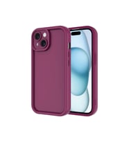 Apple iPhone 14 Uyumlu Kılıf Kamera Korumalı Zore Ananas Kapak (Mürdüm)