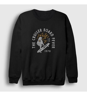 Presmono Unisex Siyah The Cruiser Board Sörf Sweatshirt 289148tt