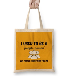 Sarcasm Funny Comment Quotes Gift - Sarcastic Women And Men Humorous Saying Bez Çanta Uzun Saplı