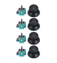 PS5 Analog Motor ve Topuz Seti 4+4 Playstation 5 Tamir PS5 Motor Kol Tamir Seti Yedek Parça (Siyah)