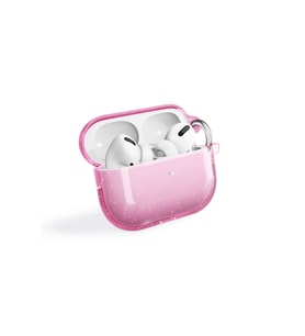 Apple Airpods Pro 2 Uyumlu Zore Allstar Airbag 32 Parlayan Simli Saydam Renkli Kılıf (Pembe)