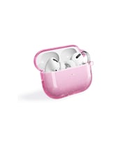 Apple Airpods Pro 2 Uyumlu Zore Allstar Airbag 32 Parlayan Simli Saydam Renkli Kılıf (Pembe)