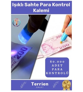 Smart Seri Işıklı Sahte Para Ayırt Etme Cihazı Kontrol Kalemi Ekonomik Pratik Kolay