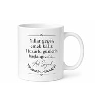 Kişiye Özel Emekli Çalışana Hatıra Kupa Bardak İsimli Hediye