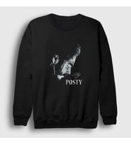 Presmono Unisex Siyah Stay Away Post Malone Sweatshirt 304438tt