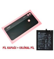 Tkgz Honor 8X Arka Pil Batarya Kapağı + PİL SİYAH