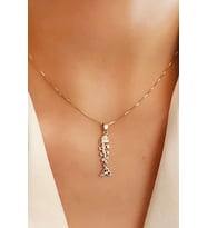 Oniks taşlı 925 ayar gümüş balık kıldığı kolye