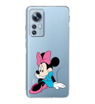 Xiaomi Mi 12 Uyumlu Kamera Korumalı Kapak Minnie Mouse Tasarımlı Şeffaf Silikon Kılıf