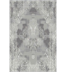 Eliana Home Baskılı, Yıkanabilir Kaymaz Taban Salon Halısı LNA0463 100x150 cm (Gri)