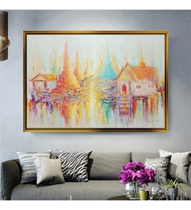 Altın Çerçeveli dekoratif tablo a19 (Gold)