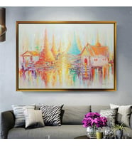 Altın Çerçeveli dekoratif tablo a19 (Gold)