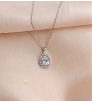 Damla model gümüş kolye