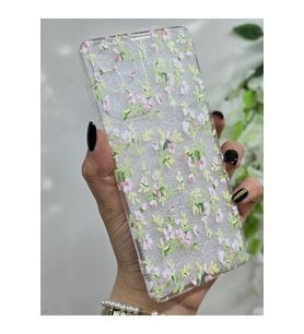 Samsung Galaxy A33 Uyumlu Çiçekler Desenli Şeffaf Telefon Kılıfı