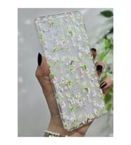 Samsung Galaxy A33 Uyumlu Çiçekler Desenli Şeffaf Telefon Kılıfı