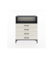 Arges Şifonyer Tek Raflı 4 Çekmeceli 88x30x106 Antrasit-Aytaşı