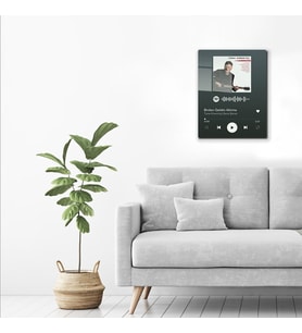 DECORITA Spotify Barkodlu Cam Tablo Tuna Kiremitçi,Sena Şener - Birden Geldin Aklıma  30cm x 40cm