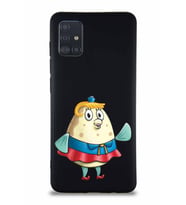 Samsung Galaxy M31S Soft Premier Kapak Bayan Puff Tasarımlı Silikon Kılıf - Siyah (Şeffaf)