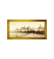 Manzara Temalı Kanvas Tablo 50 x 70 cm Gold Çerçeve