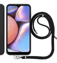 Samsung Galaxy A10S (A107F) İp Askılı Silikon Kılıf Siyah