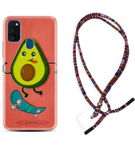 Samsung M21 M22 M23 M30 M31S M32 Kılıf Boyun Asklı Rasta Silikon Avokado Skate 1741