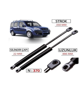 Fiat Doblo Bagaj Amortisörü 2001-2010 Takım 2 Adet