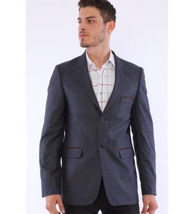 C9055 DEWBERRY ERKEK CEKET-LACİVERT- KAHVE (Karışık)