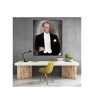 Mustafa Kemal Atatürk Renkli Tablo Kanvas Tablo Modeli Hd Dijital Baskı Duvar Tablosu