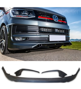 Vw Transporter T7 ABT 3 Parça Ön Ek Plastik Siyah karlık-ön-ek-bodykit 2016 2017 2018 2019 2020 2021