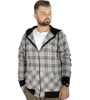 Mode XL Erkek Oduncu Kapsonlu Sweat Pocket 21574 Gri