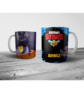 Pixxa  Brawl Stars DARRYL Kişiye Özel İsimli Kupa Bardak
