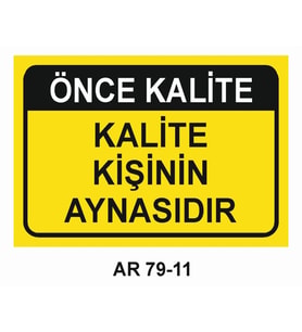 İŞ GÜVENLİĞİ UYARI LEVHASI 1 ADET PVC 21 X 29CM