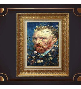 Gold Altın Kalın Çerçeveli Paspartulu Tablo c547