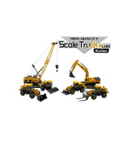 İnşaat Araçları Kepçe Dozer Vinç Forklift Silindir Kar Küreyci 6 Lı Set Oyuncak