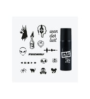 Berlin City Pack Spray Tattoo Geçici Dövme Seti 15 Desen 1 siyah sprey