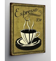 Kanvas Tablo Espresso Kahve Temalı