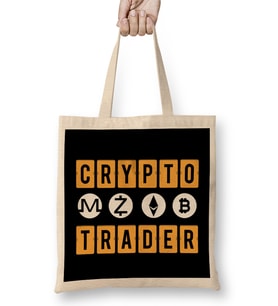 Crypto Trader Bitcoin HODL Cryptocurrency Bez Çanta Uzun Saplı