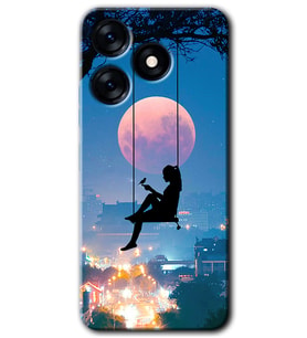 Tecno Spark 10 Pro Kılıf HD Desen Baskılı Kılıf - Yalnız Kadın