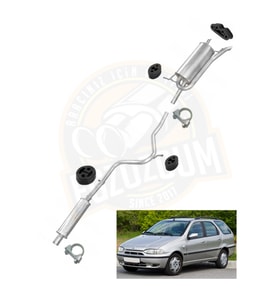 Fiat Palio weekend komple egzoz takımı arka ve orta susturucu eksoz