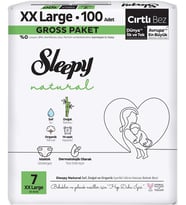 Sleepy Bebek Bezi Natural Beden:7 (20-30KG) XX Large 100 Adet Gross Pk