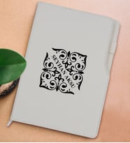 BK Gift Kişiye Özel İsimli Beyaz Termo Deri Not Defteri 15x21cm-10