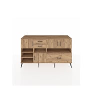Kronos Konsol 7 Raflı 3 Çekmeceli 4 Kapaklı 176x59x99 Çam-Çam