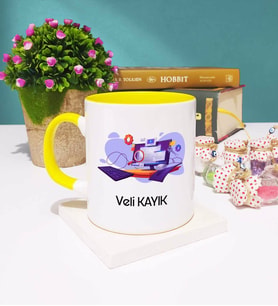 Bilgisayar Mühendisi Tasarımlı Kişiye Özel Bilgisayar Mühendisi Kupa Bardak Sarı