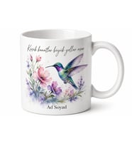 Arı Kuşu Temalı Baskılı Kupa Bardak Özel Tasarım Hediye Porselen Mug